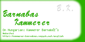 barnabas kammerer business card